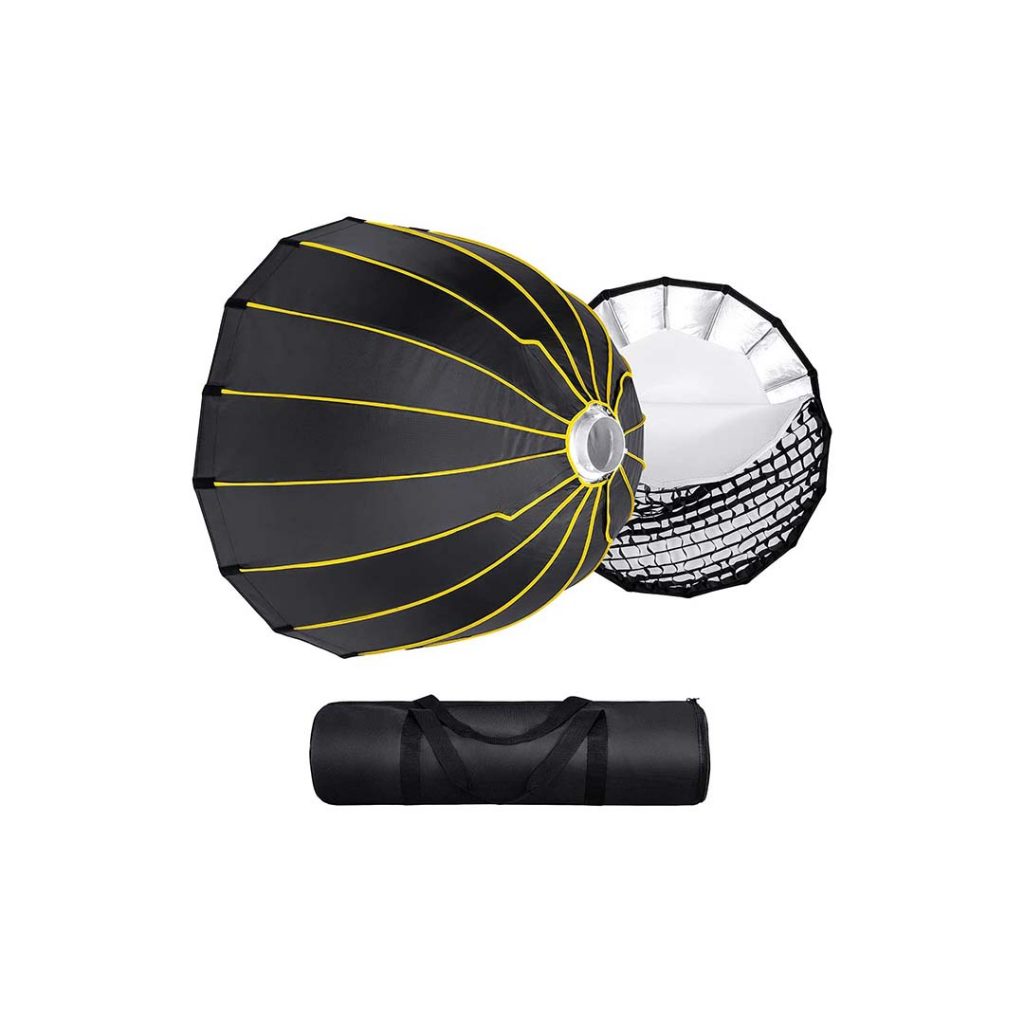 NiceFoto Parabolic Softbox 47.2 inch/120cm Quick Setup Deep Soft Box